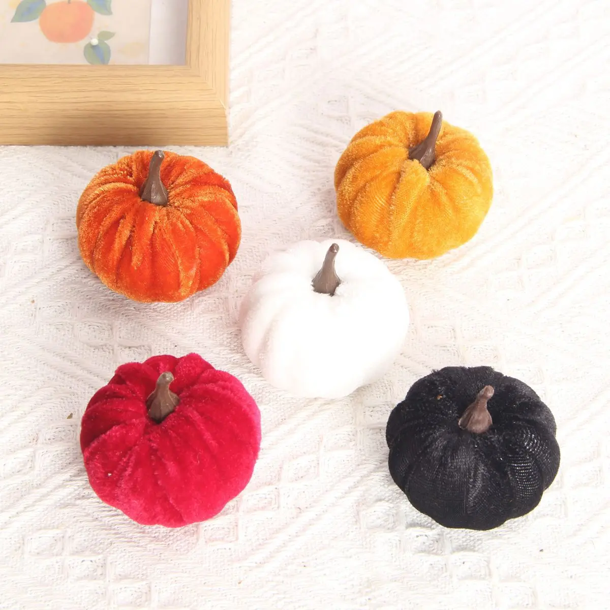 Faux Pumpkins Fall Decor, Artificial Pumpkin Decorations for Thanksgiving, Autumn Harvest Home Table Decor
