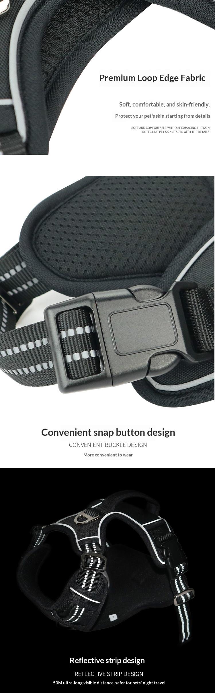 Pet Sports Chest Strap Vertical Handle Dog Traction Vest Explosion-Proof Pet Dog Hand Holding Rope Medium to Large Dogs Golden Retriever Dog Leash Walking Dog Adjustable Chest Strap