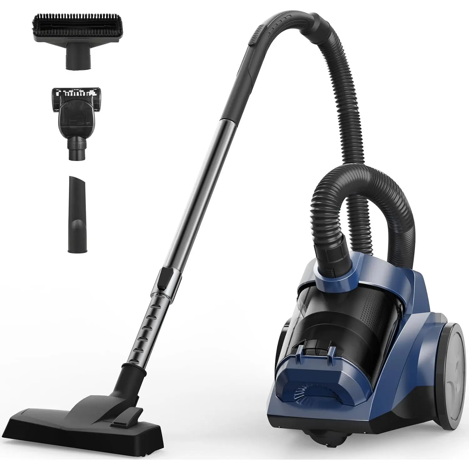 Canister Vacuum Cleaner 45KPa Power Bagless Canister Vacuums for  with 5 Tools 4.5QT Dust Cup Double HEPA Filter Lightweight Multi-Surface Vacuum Cleaners for Carpet Hard Floor