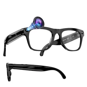 AI Smart Glasses for Men,8MP Camera,One Click Audio recording,First Person Video Shooting,Bluetooth Calling and Music Playback,AI Real Time Translation and Simultaneous Interpretation,WiFi Transfer, 290Mah Battery ,3Lenses Total