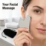 304 Stainless Steel Scraper, Facial Beauty Instrument, Facial Massage Metal Gua Sha Tools Skin Massage for Body Eyes Neck Massager with Travel Pouch Skin Care Gifts Self Care Tools