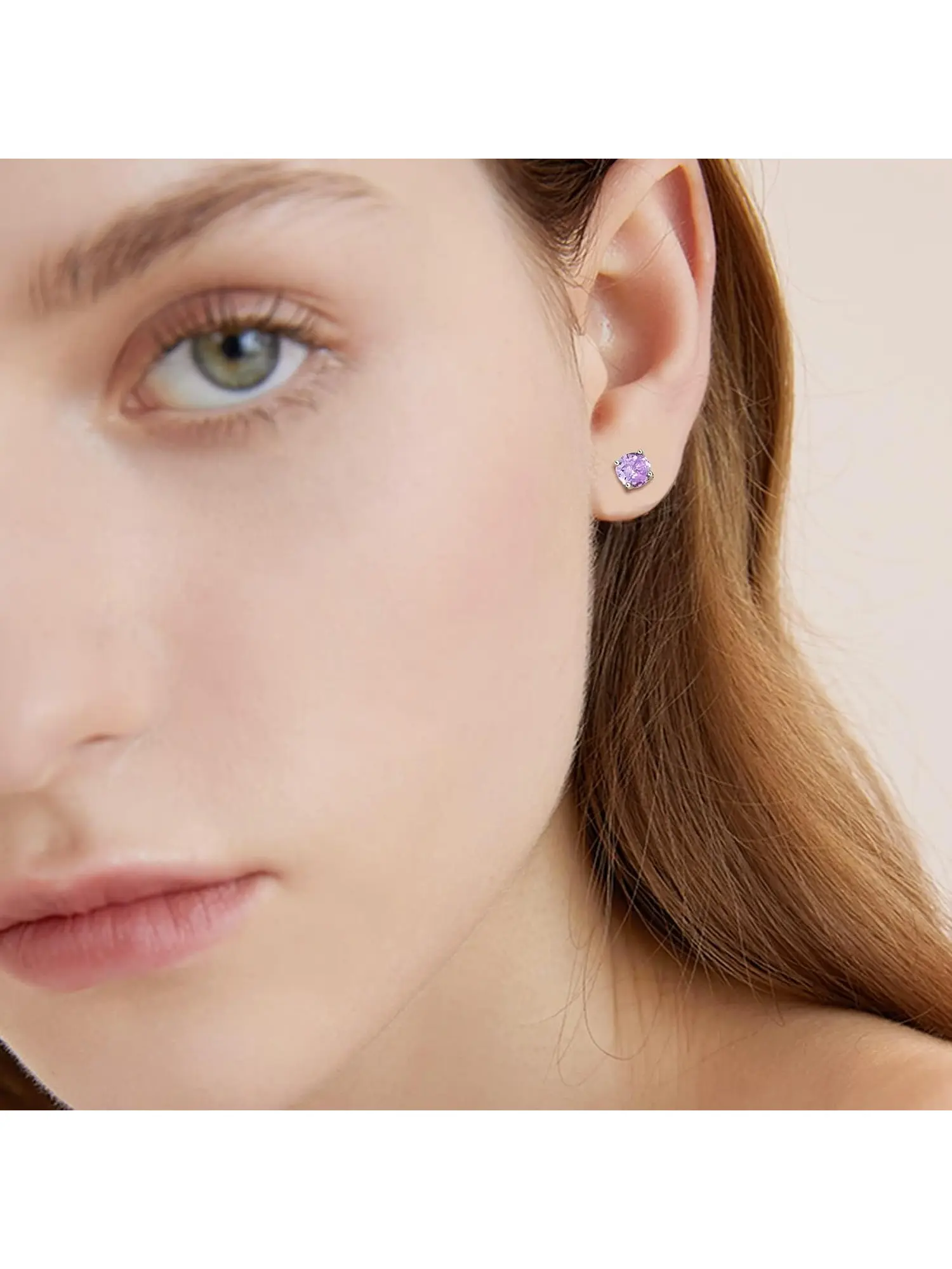 3Pairs Birthstone Stud Earrings for Women Flat Back Stud Earrings for Birthday Birthstone Jewellery