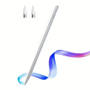 1pc Magnetic Charging Stylus Touch Pen, White & Pink Available, Works for Most iPhone, Android Phones & Tablets, iPad 2018 and Later, Real-Time Battery Indicator
