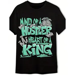 Plus-Size Short-Sleeve T-ShirtUniversal Hustler Heart King Unisex T-Shirt, Pure Retro Street Style Graffiti Patterngood graphic tees