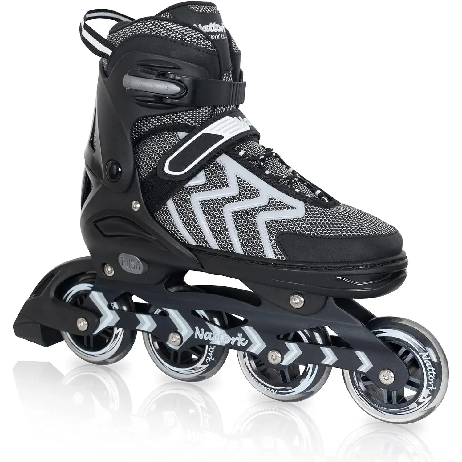 Adjustable Inline Skates for Adults and Teens, Outdoor & Indoor Blades Roller Skates for Boys, Beginners