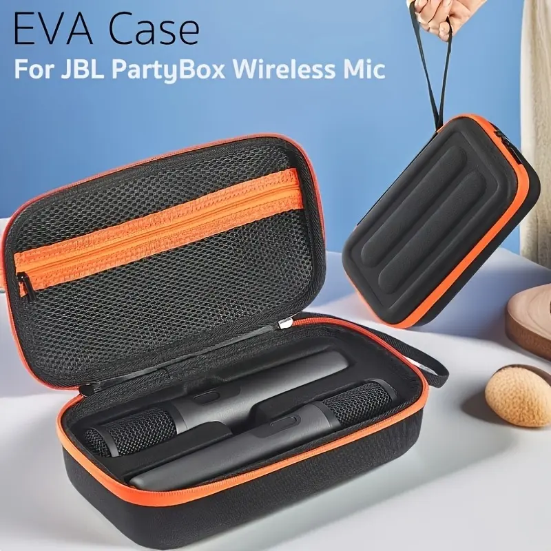 Suitable for JBL microphone bag, EVA microphone bag storage bag, dual microphone storage bag