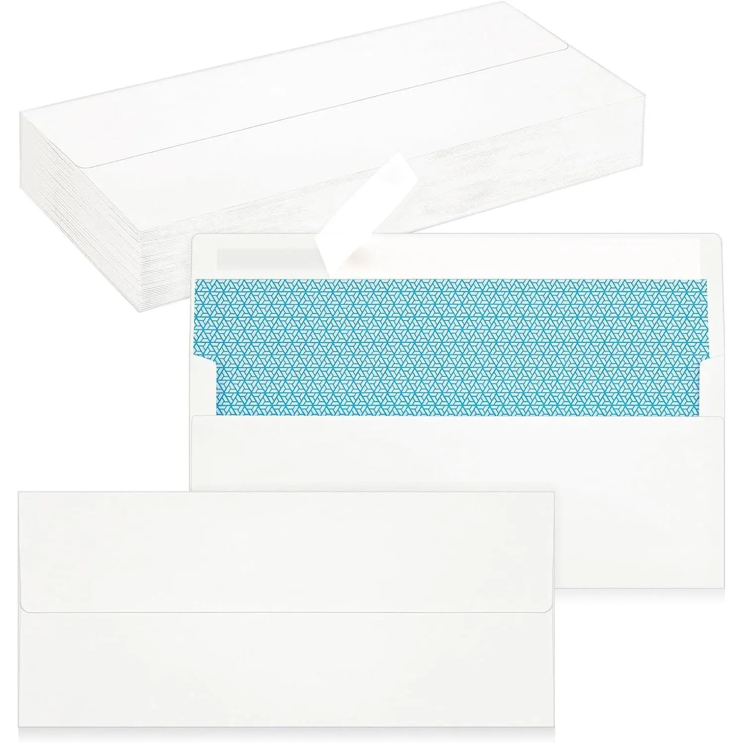 50 Pack #10 Business Envelopes Self Seal Standard White Envelopes for Secure Business & Legal Mailing Office Checks Letter Invoices 4 1/8 x 9 1/2 Inches