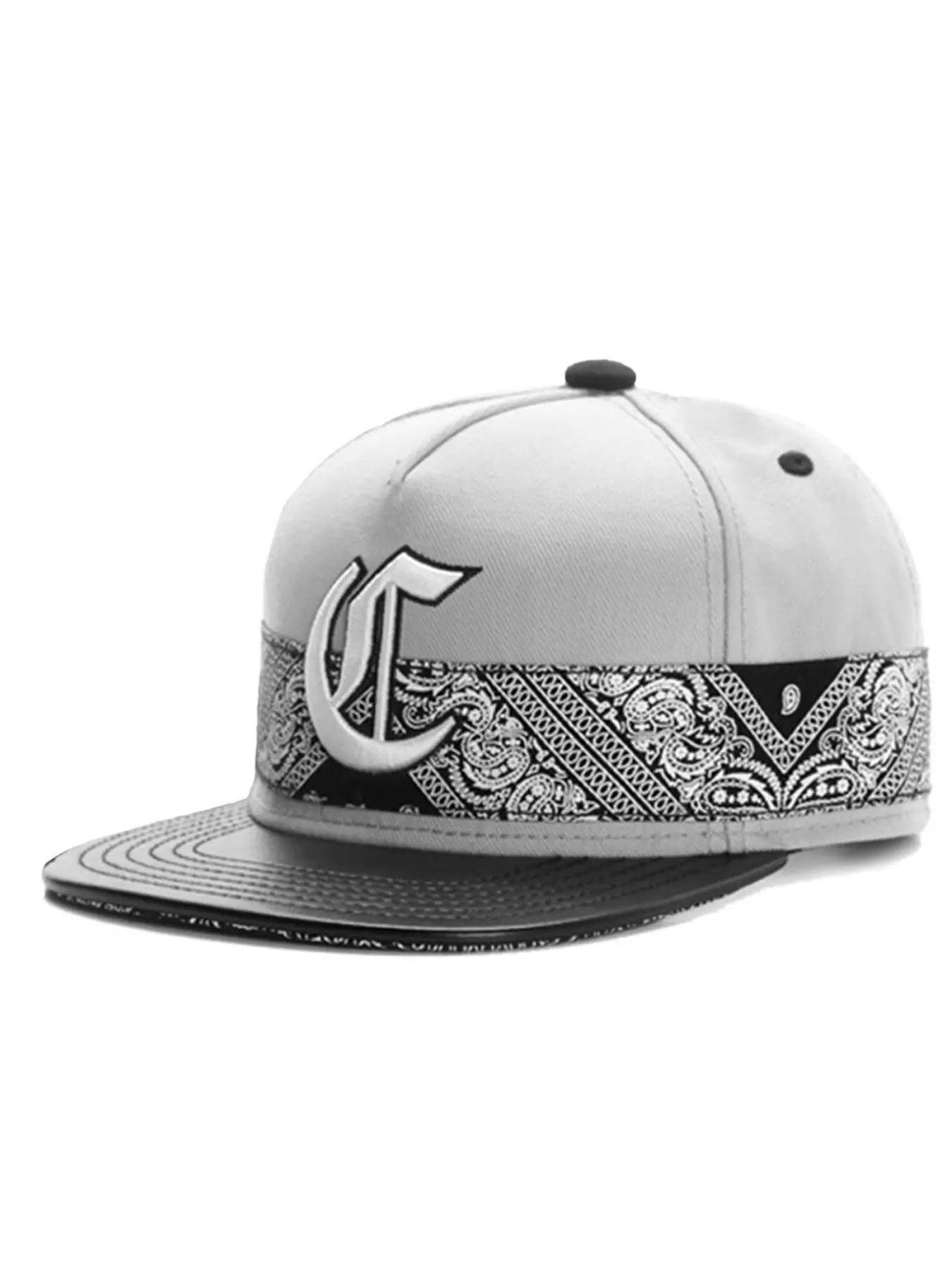 Letter C Hip-Hop Snapback Hat Embroidered Baseball Cap English Alphabet Embroidered Snapback Adjustable