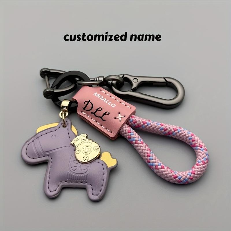 Custom Keychain with a Faux Leather Car Pendant, Easy And Stylish, Suitable for Both Men And Women