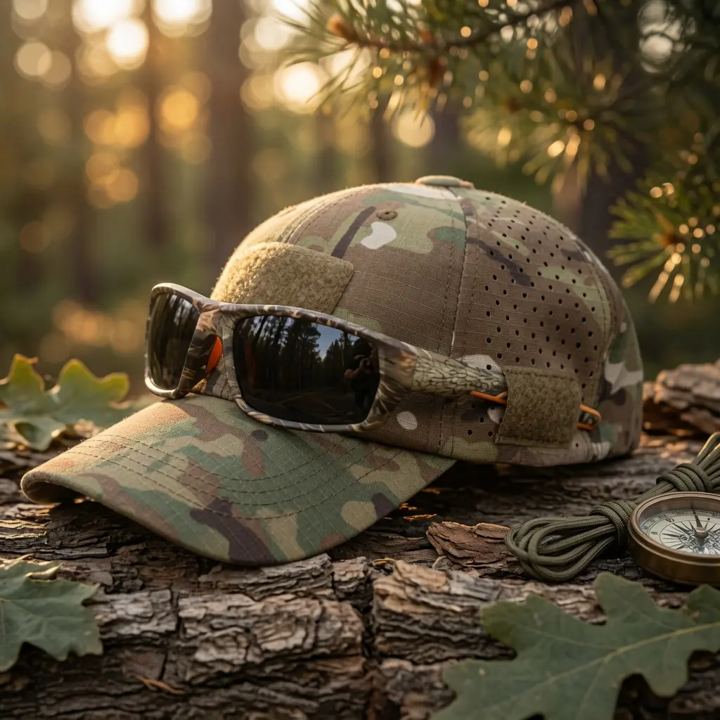 Men's Multi-Camo Mesh Tactical Cap - Breathable, Lightweight, Quick-Dry Baseball Hat with Sun Protection, Adjustable Unisex Outdoor Cap for Fishing, Hiking, Summer Sports Outdoor Hats Adventure Gear, Mesh Cap
