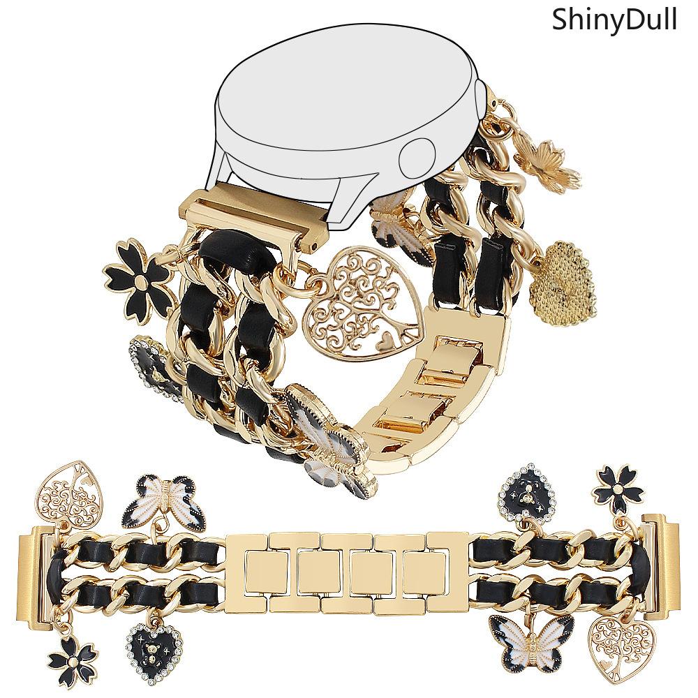 Adjustable Cuban Chain Strap – 20mm Smartwatch Band Compatible with Samsung Galaxy Watch 6 & 7, Stylish & Durable