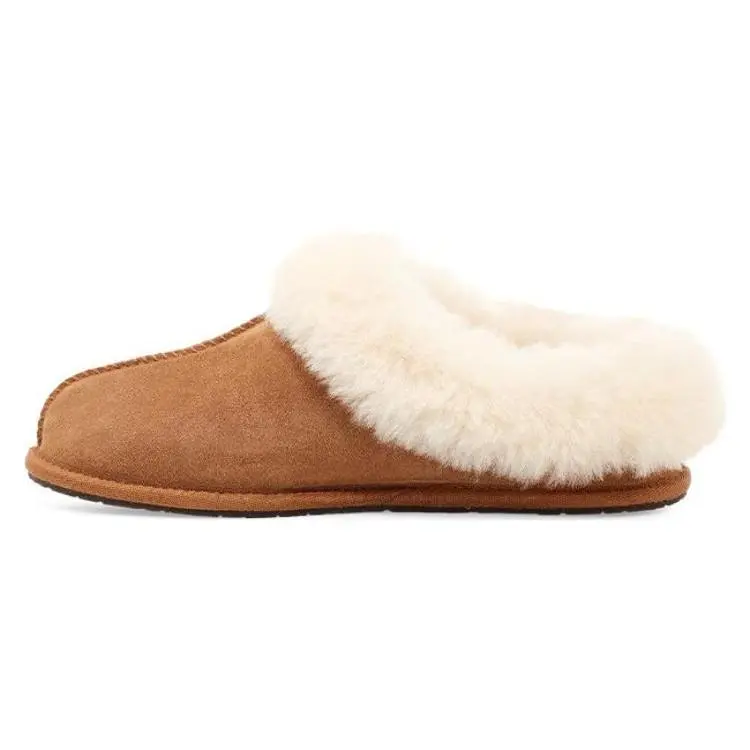 UGG Sheepskin Round Toe Slip-On Casual Flats 1118981-CHE