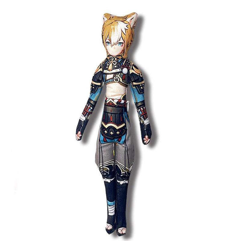 Game Genshin Impact Xiao Wanderer Kinich Wriothesley Cosplay Plush Doll Stuffed Figure Abstract Joint Twistable Dolls Party Prop