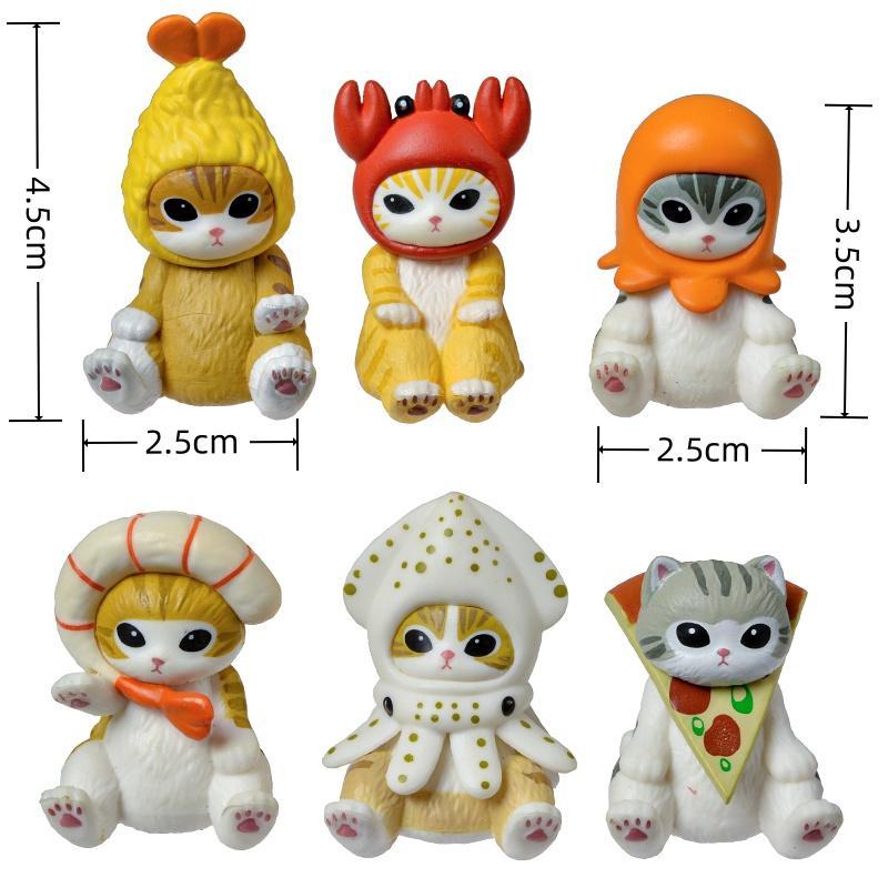 Mofusand Shark Cat Blind Box Fruit Animal Cute Mini Figures Anime Ornaments Dolls Fans Kid's Toy Model Christmas Birthday Gifts