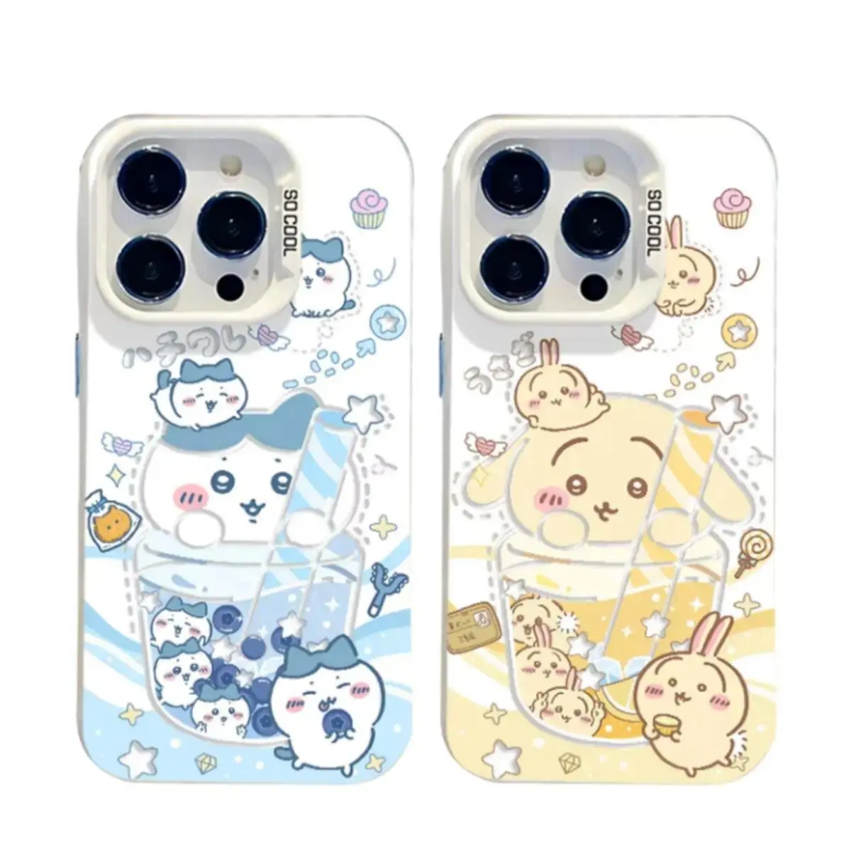 Personalized Colorful Animal Cartoon Chiikawa TPU Smartphone Case Anti Fall Matte Shockproof Protection Cover for iPhone 17 Air 16 15 14 13 12 11 Pro Max Plus Samsung S26 S25 S24 S23 S22 Plus Ultra, Accessories, Cartoon Animals