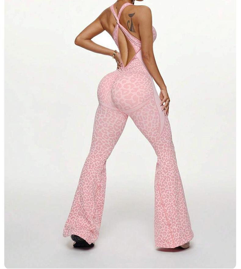 Women's High Waist Yoga Pants, Seamless Fashion Design, Back Cross Buckle, Tummy Control, Butt Lifting, Micro Flare Leggings,Women's Tracksuit Set High Waist Flare Leg Pants Sporty Yoga Set