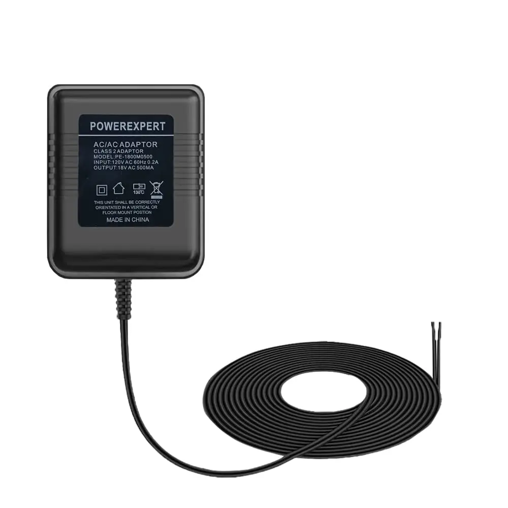 18V 500mA Adapter, Video Doorbell Charger Cord Compatible with Ring Video Doorbell Pro/2, Zmodo Doorbell, Nest  Doorbell Transformer, HLT Doorbell, Ecobee,Sensi Doorbell Transformer