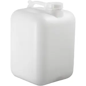 6 Gallon Hedpak Water Container with Screw Cap | Single BPA-Free Food-Grade HDPE Jug | Leak-Resistant | White | For Brewing, Fermentation & Water Storage