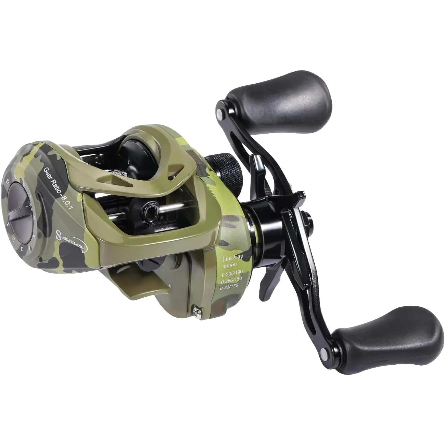 Baitcasting Reel, 8.0:1 High Speed Gear Ratio, 18LB Carbon Drag, 9+1 Shielded Bearings,   System, Anti-Backlash, Smooth Casting Reel for Bass Fishing, Beginner to Professional