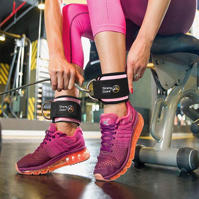 Ankle Straps, 2 Counts Workout Cuff Attachments for Exercise Bands, Ankle Straps for Leg, Glute and Ab Exercises, Fitness Equipment and Gym Accessories