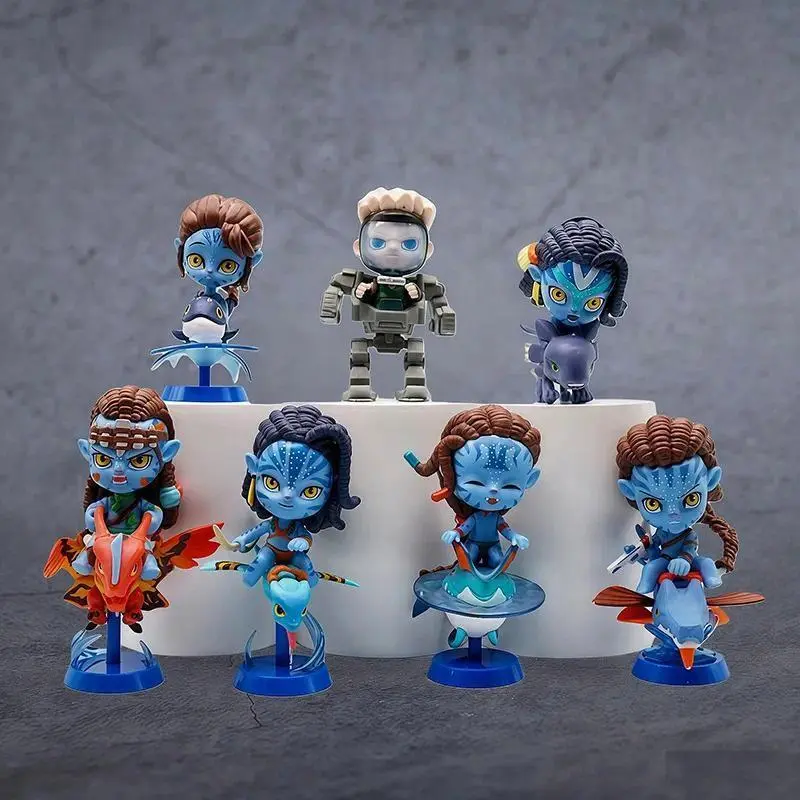 7pcs/set Movie Avatar Characters Neytiri & Jake with Banshee PVC Figure Model Toys