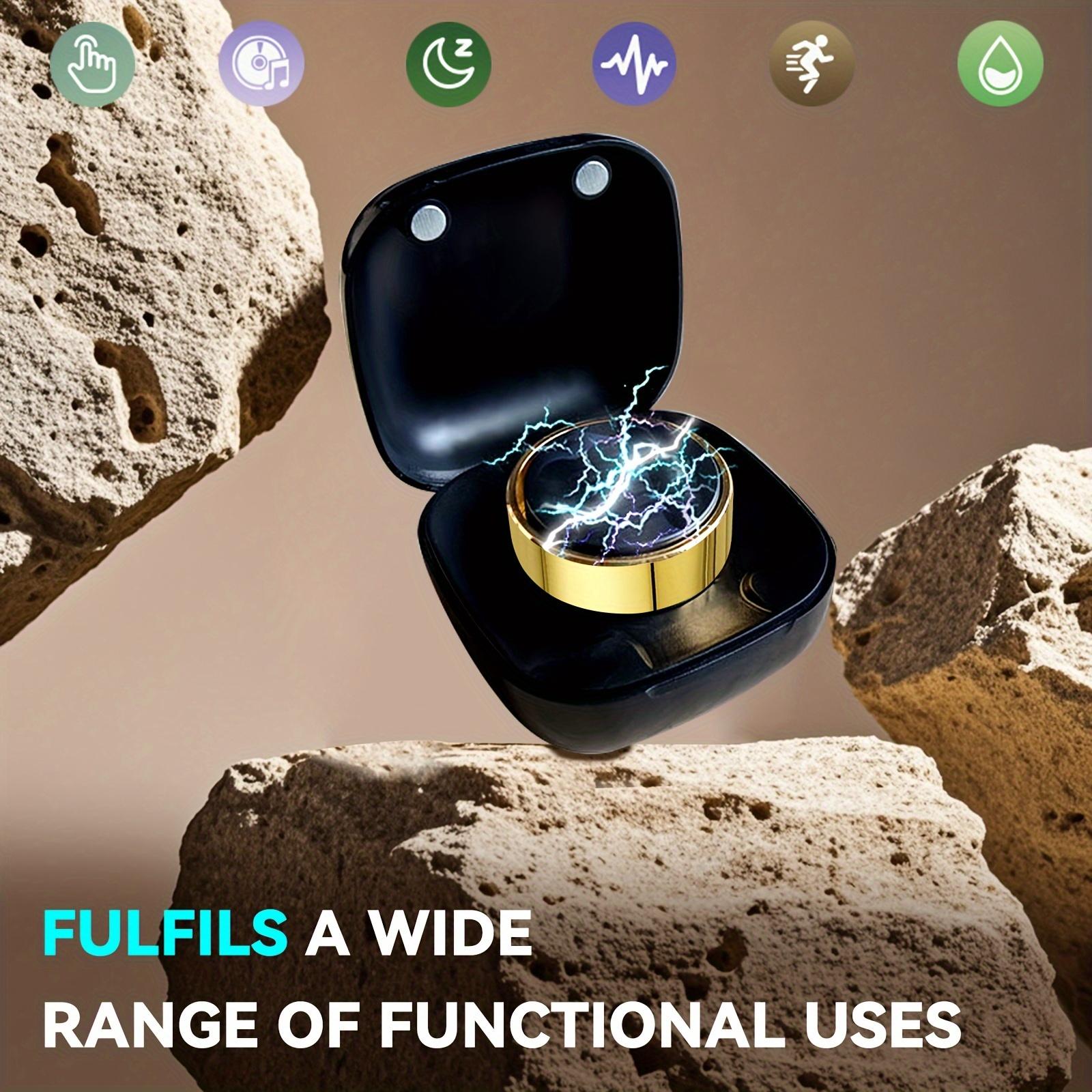 Smart Ring, New Smart Ring with Charging Compartment, Fitness, Steps, Distance, Calories, Sleep, Sports, Compatible with iPhone Android, Remote Photo Control, Ultra Low Power Consumption, Waterproof, Fashionable and Comfortable Gift Choice