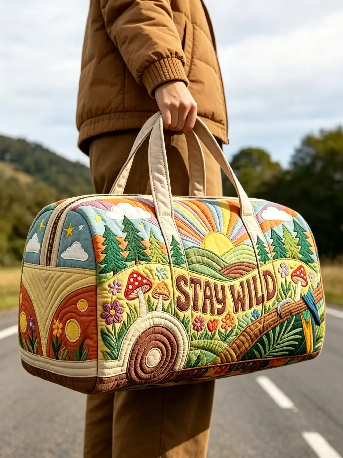 2026 Dopamine Color Travel Storage Bag 3D Quilting Craft Clothing Storage Bag Large Capacity Travel Organizer Camping Trailer Quilted Duffle Bag for Traveler Men Women,Gifts,Weekender,Family Day,1PC