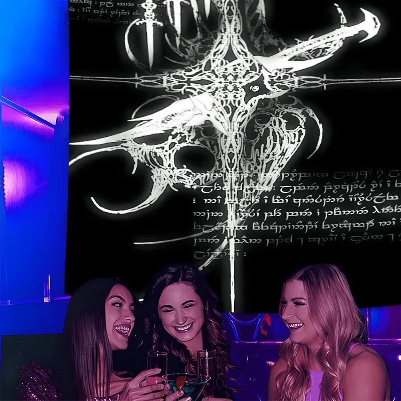 Gothic Cross Pattern Tapestry, 1 Count Punk Design Wall Hanging Tapestry, Wall Art Decor for Home Living Room Bedroom Dormitory, Home Decor Supplies