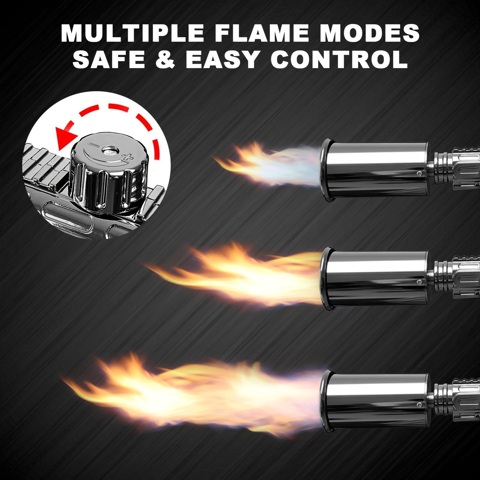 Powerful Kitchen Propane L8010, Sous Vide, Campfire Starter, Wood Burner for Searing Steak, BBQ, Welding(Black, Grey) Propane Tank Not Included adjustable torch