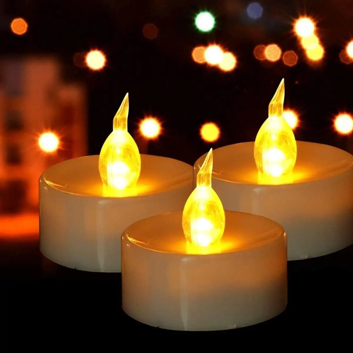 Operated Flameless LED  Lights Candles Warm Yellow 24 Pack | Votive Candles Long Lasting 200h  Electric  lights for Wedding Table Centerpieces Halloween Christmas  Decor