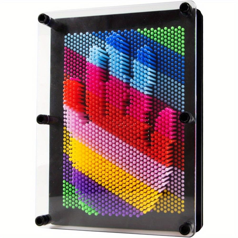 Rainbow 3D Pin Art Kit - 1 DIY Plastic Pin Art Board Sensory Sculpture | Perfect Gift for Birthdays and Ideal Present