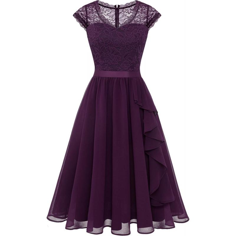 Women's Bridesmaid Dresses Short Prom Dress Ruffle Semi Formal Cocktail Dresses Floral Homecoming Dress2026