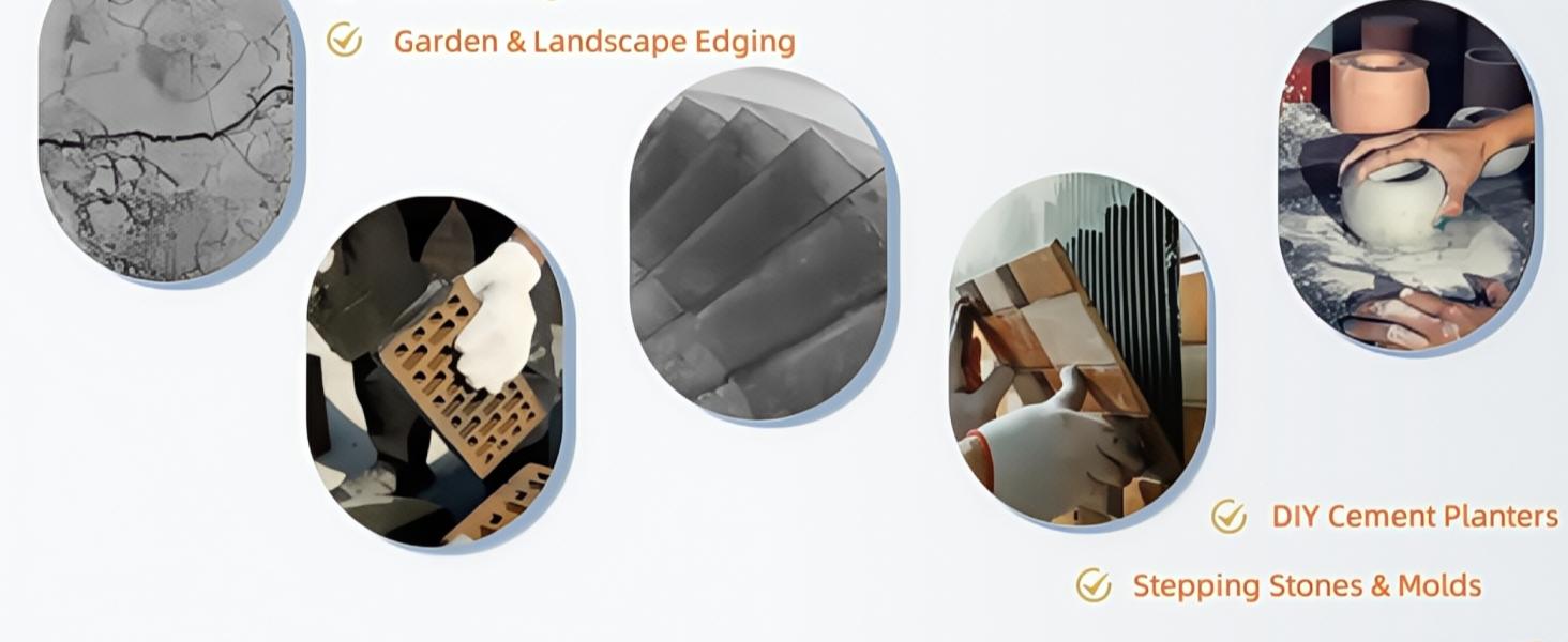 4 Pack 6" Masonry Hand Tool Set, Pointing Trowel Gauging Trowel Set with Rubber Grip, Carbon Steel Masonry Brick Trowels, Bricklaying Trowels for Concrete Cement Plaster Mortar Stucco Tile