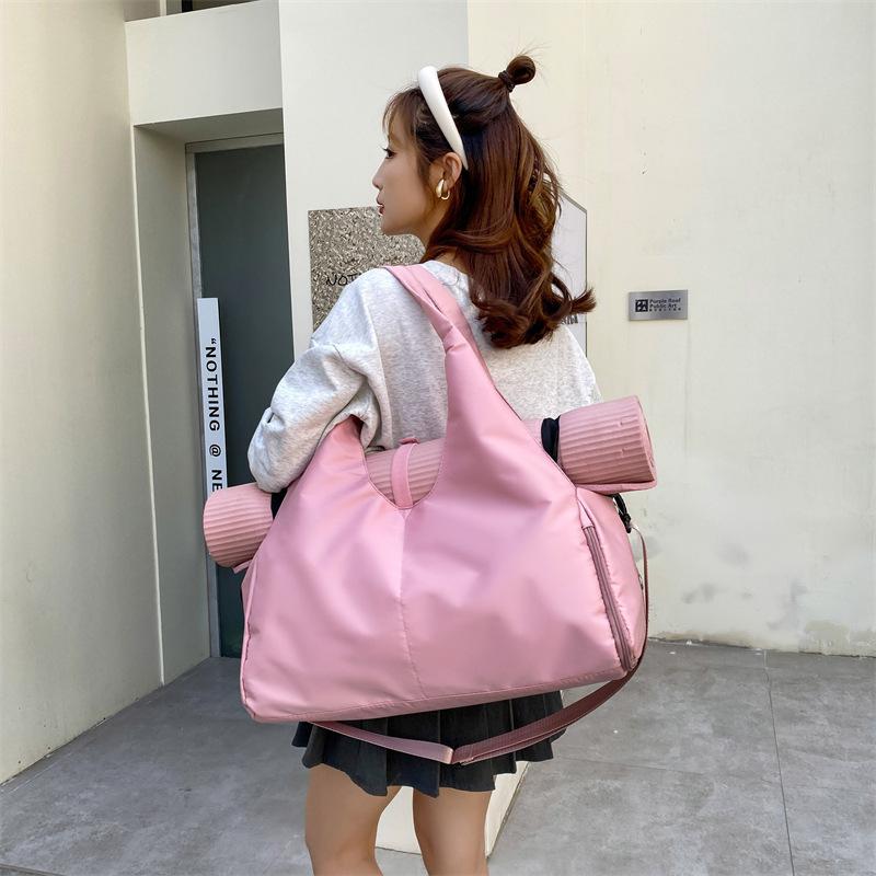 All In One Yoga Mat Tote Bag | Water Resistant with Separate Shoe Pocket for Gym Beach Travel