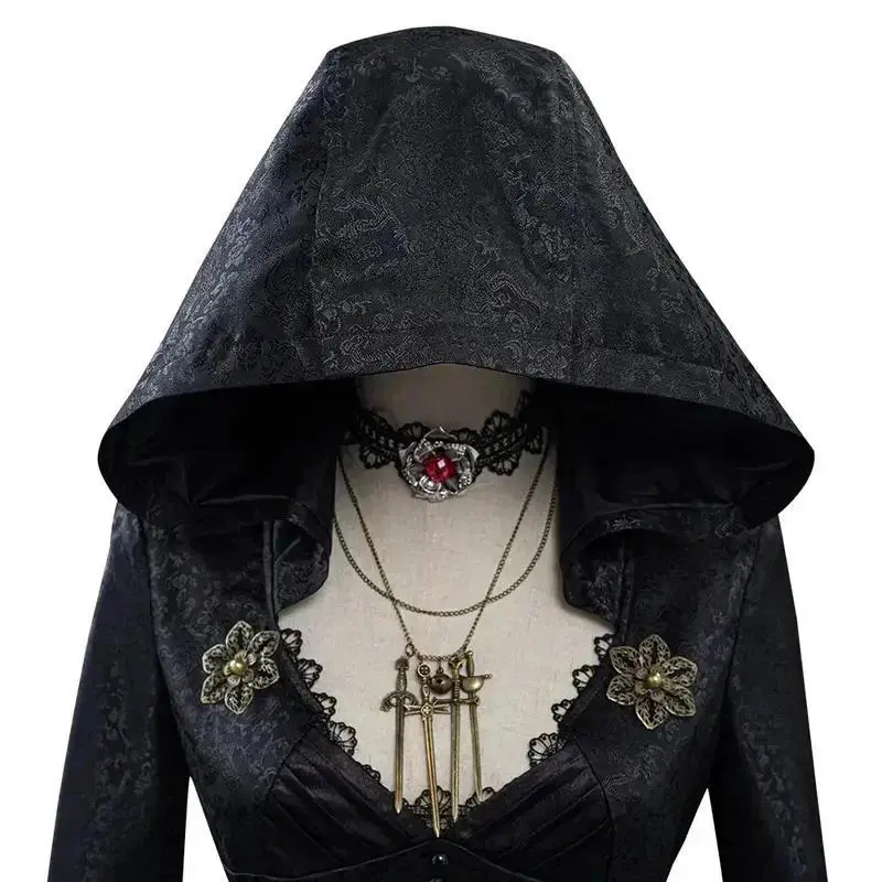 HN8 Resident 4 Remake Village Moth Lady Evil Cosplay Fantasy Costume Dress Girl Adult Vampire Lady Dimitrescu Halloween Carn)4Dc