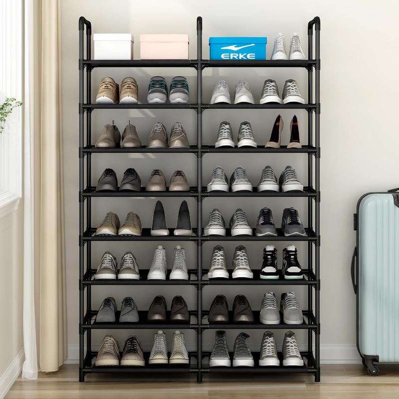 Shoe Rack Storage Organizer Metal Tall Free Standing Shelf for Closet Entryway Bedroom