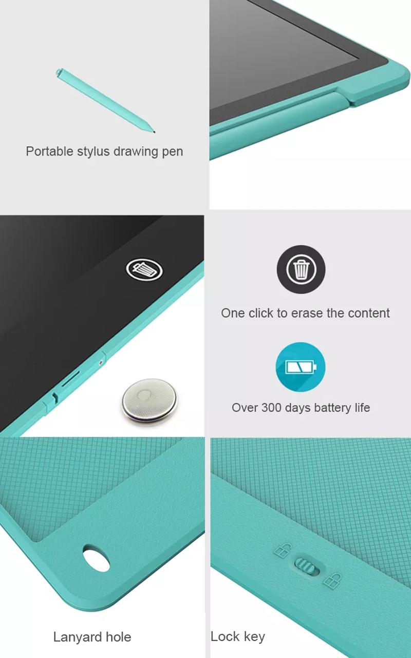 8.5/ 12 inch Writing Board Drawing Tablet LCD Screen Writing Digital Graphic Tablets Electronic Handwriting Pad Toys Gifts Child erasable