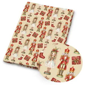 1pc Nutcracker Christmas Print Fabric - 59 X 19.68 Inches (150 X 50 Cm) Pre-Cut Polyester Fabric - Suitable for Sewing, Scrapbooking, Tablecloths, And Crafts
