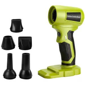 2026 Cordless Leaf Blower Brushless, Compatible with Ryobi 18v Lithium Battery, Variable Speed Mini Handheld, 5 Attachments, Precision Cleaning（NO Battery）