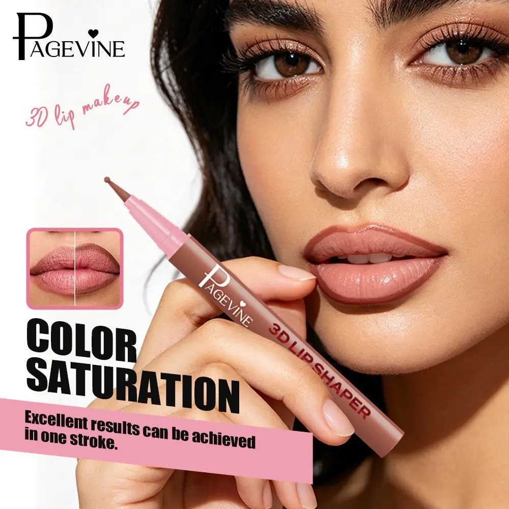 12 Color Lip Liner Pencil, Natural Long-Lasting Waterproof Sweatproof, Non-Sticky Cup Resistant Smudge-Proof, Smooth Application Round Tip Makeup Brush Lipliner