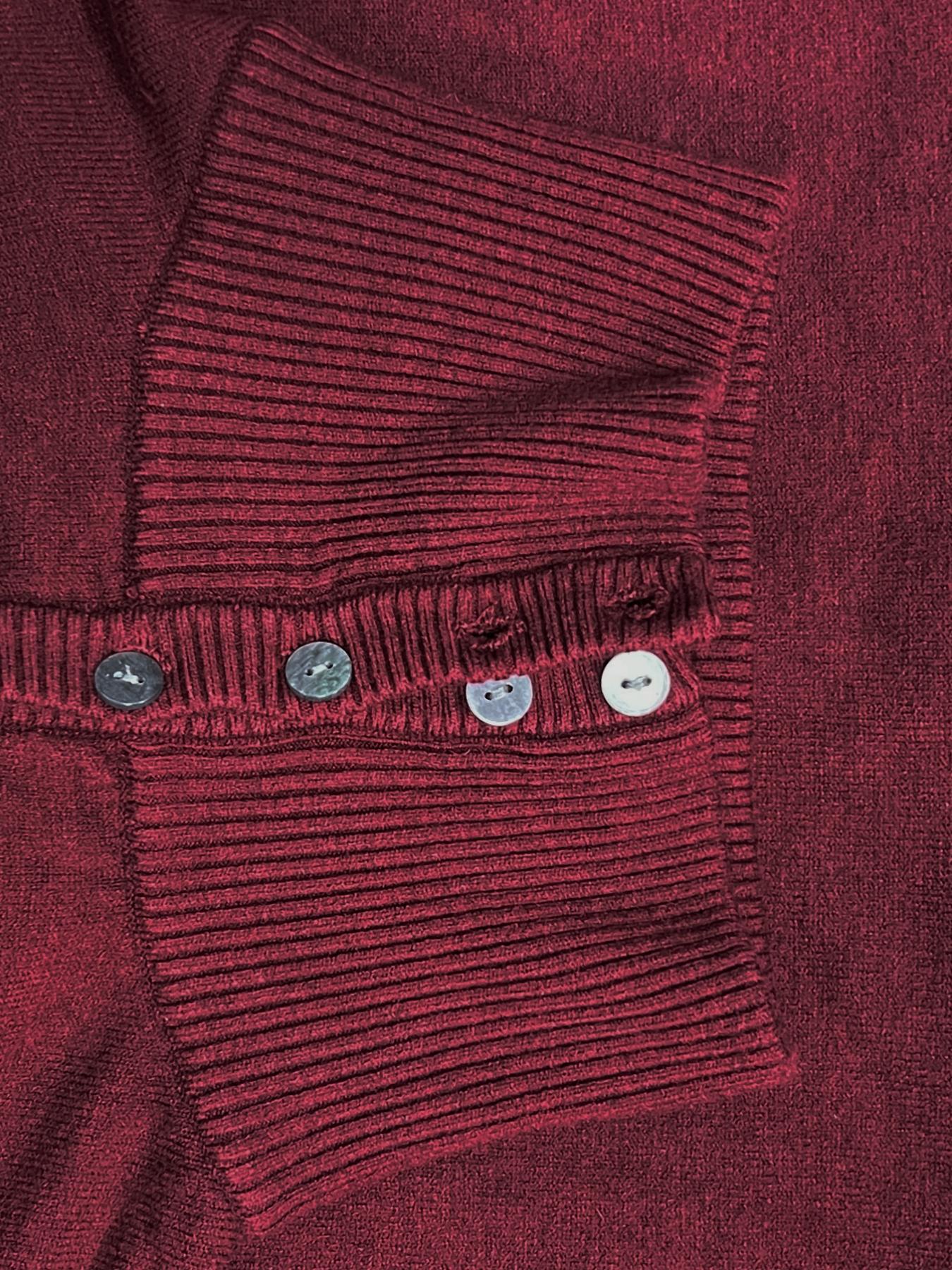 Women's Solid Button    Sweater, Casual Long Sleeve Jumper for Fall & Winter, Fashion Womenswear Ladies' Knitwear for Daily Wear Aesthetic