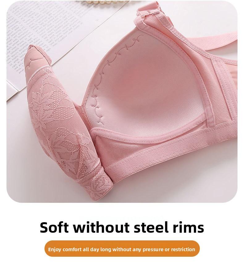 5 PCS/ 3PCS Elegant Lace Non-Wired Bra for Women Comfortable Push-Up Bralette Everyday Underwear Lift Support Breathable Lingerie T-Shirt Mother Fashion -RR