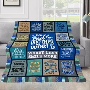 Gifts for Brother Blanket, Brother Birthday Gifts from Sister, Fathers Day Birthday Gifts for Brothers Adult, Big Brothers Graduation Gifts Ideas Soft Flannel Throw Blanket