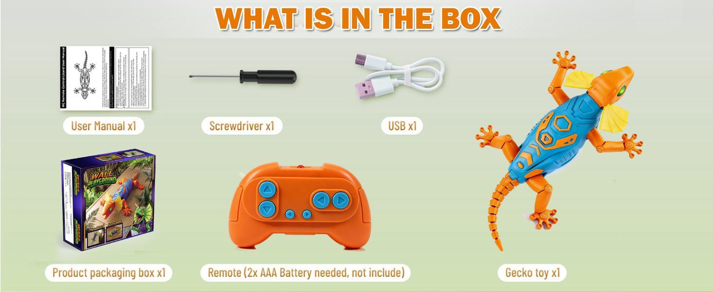 Remote Control Wall Climbing Gecko: Gravity Defying RC Lizard Toy for Kids - Type-C Rechargeable, 30-Min Playtime Realistic S-Shaped Walking Prank Animal for Boys Age 4-12 Birthday Gift (Orange) Remote Control Wall Climbing Gecko: Gravity Defying RC Lizard Toy for Kids - Type-C Rechargeable, 30-Min Playtime Realistic S-Shaped Walking Prank Animal for Boys Age 4-12 Birthday Gift (Orange)