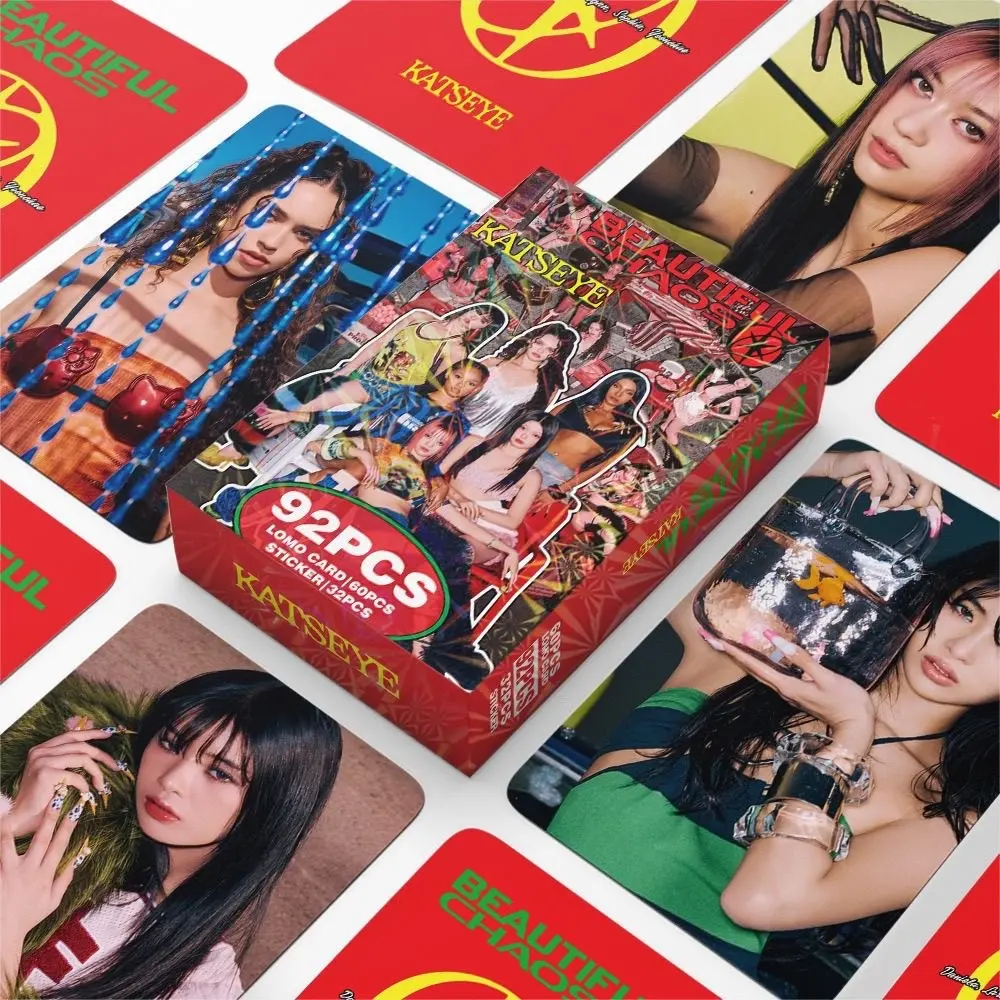 92pcs KATSEYE HOLOGRAPHIC CARD concept photo series showcases card .popular group support cards, classic collectible cards, holiday gifts, new collectible greeting cards, card display collection, pop music merchandise
