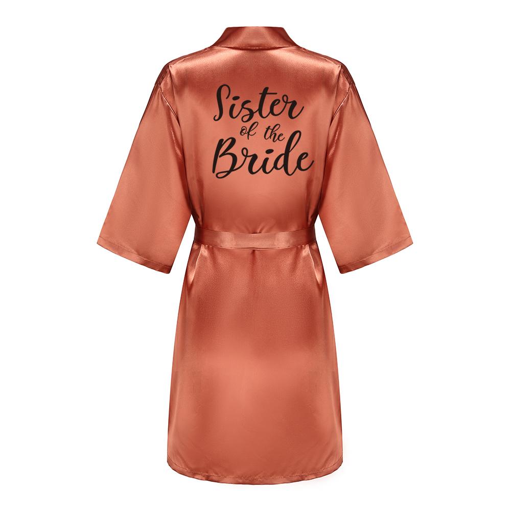 Satin Silk Robes Plus Size Wedding Bathrobe Bride Bridesmaid Mother Maid of Honor Gown Women Clothing Sleepwear Caramel