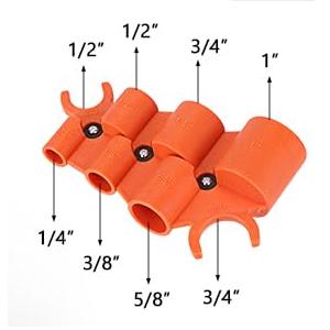 1/4'' - 1'' Depth Gauge and Pipe Deburring Tool Kit, 1/8'' to 1-5/8'' Inner Outer Reamer Pipe Tubing Chamfer Tool for PVC PPR Brass CPVC PE-RT Aluminum