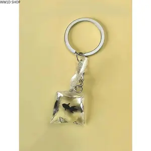 Goldfish Resin Keychain  Goldfish Resin Keychain for Women and Men, Transparent Fish Pendant Bag Charm, Decorative Key Ring Accessory for Handbags, Backpacks and Keys