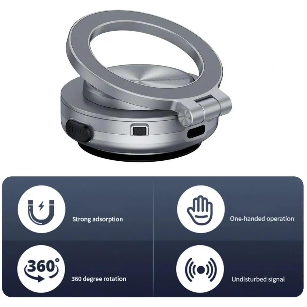 Car ElectricSuction Cup Vacuum MagneticPhoneHolder (Black), 2025 New SummerPhone Holder, Maggrip Pro3602.0 magnetic phone holder vacuumphoneholder