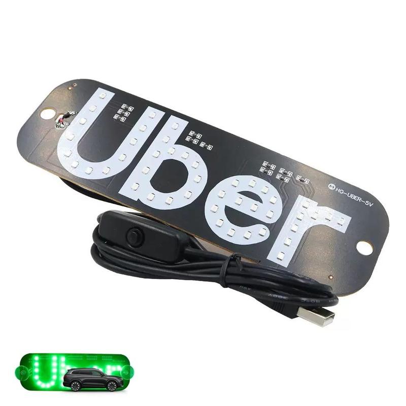 Lights with USB interface, LED logo on car windows; Two tone blue+pink sticker suction cup, adjust brightness, taxi display screen license plate lights taxi empty lights identification lights adjustable brightness dynamic function Sticker for Cars